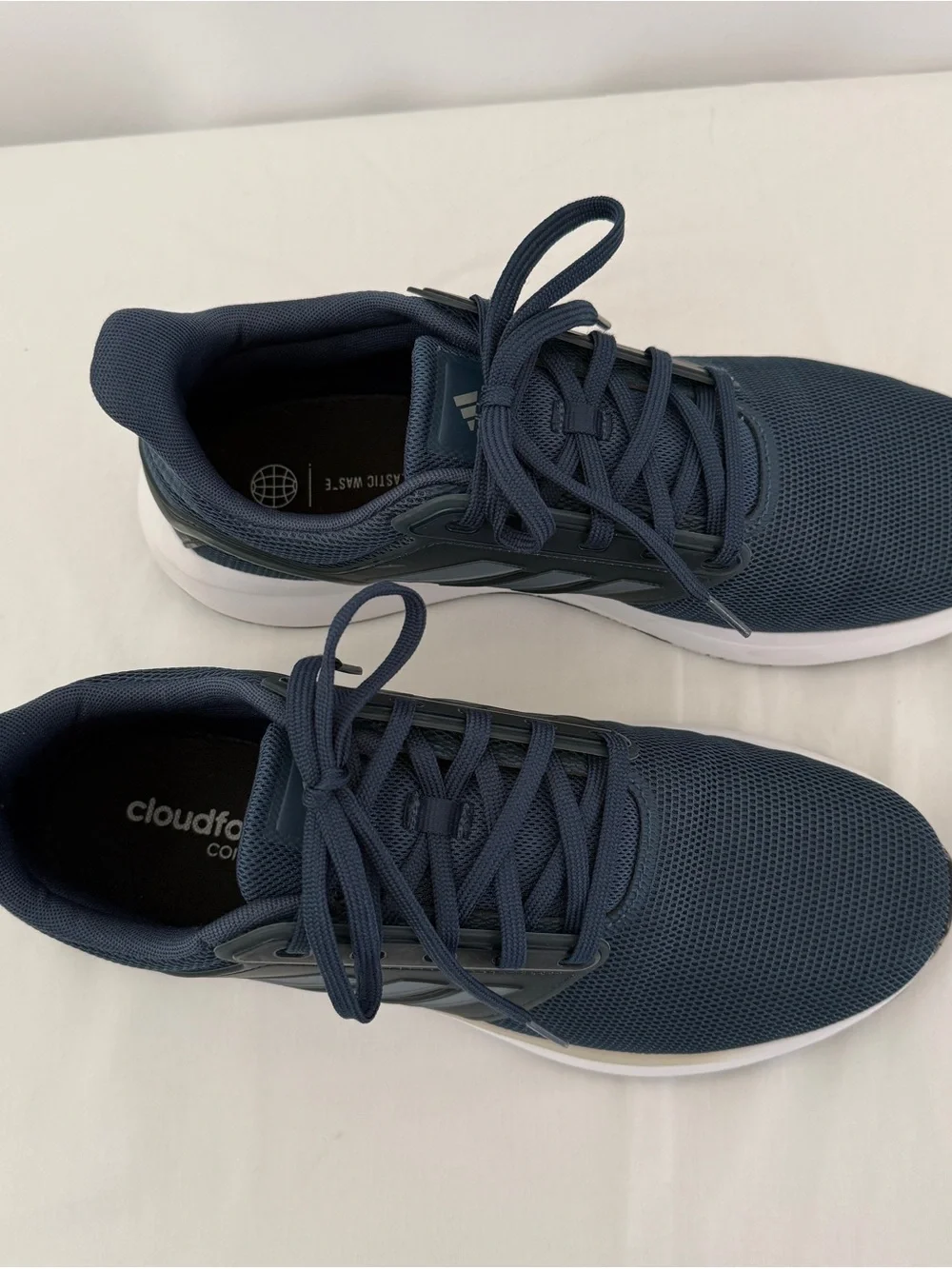 adidas Men's Navy Athletic Mesh Sneakers with White Sole